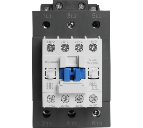 Контактор магнитный AKEL BA47 MC-40D22P7 3P 2NO+2NC/40A/230VAC 418724 1