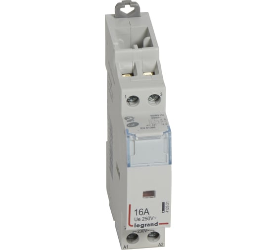 Контактор Legrand CX3 - 2П - 250 В - с катушкой 230 В - 16 A - 1 Н.О+1 Н.З. - 1 модуль 412521 1