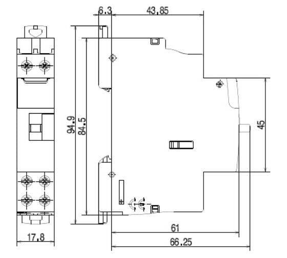 Контактор Legrand CX3 - 2П - 250 В - с катушкой 230 В - 16 A - 1 Н.О+1 Н.З. - 1 модуль 412521