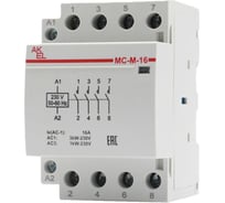 Контактор модульный Akel ВА47-МС-М-3-16-40 3 модуля 4NO/16A/230VAC 401227