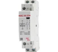 Контактор модульный AKEL ВА47-МС-М-1-25-20 1 модуль 2NO/25A/230VAC 401206