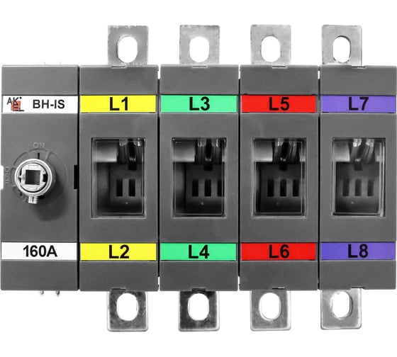 Выключатель нагрузки с видимым разрывом Akel ВН-IS-D4P-160A-В 4P/160A/750V/без ручки управления и переходника 803071 1