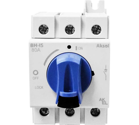 Выключатель нагрузки модульный Akel ВН-IS-AKSOL-3P-80A-С 3P/63~80A/передняя рукоятка на корпусе 803852 1