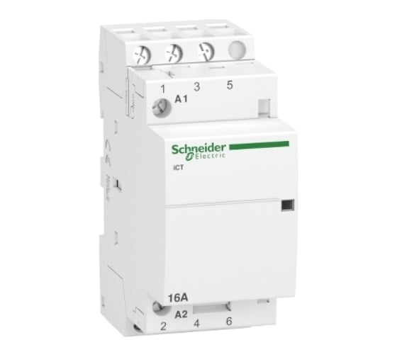 Модульный контактор Systeme Electric Acti 9 iCT16A 3НО 220/240В АС SE A9C22813