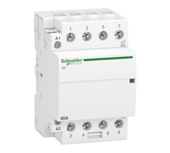 Модульный контактор Systeme Electric Acti 9 iCT40A 4НО 220/240В АС SE A9C20844