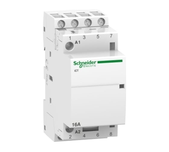 Модульный контактор Systeme Electric Acti 9 iCT16A 4НО 220/240В АС 50Гц SE A9C22814 1