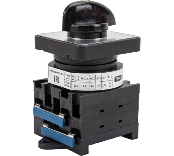 Кулачковый переключатель TDM ELECTRIC КПУ11Д-20/52 (1-0-2 2р) SQ0715-0307