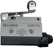 Kонцевой выключатель мгновенного действия Lanbao LSAR7-141 корпус 54x21,1x57 цинковый сплав,IP65,NO/NC шарнирный роликовый рычаг 08-00049996