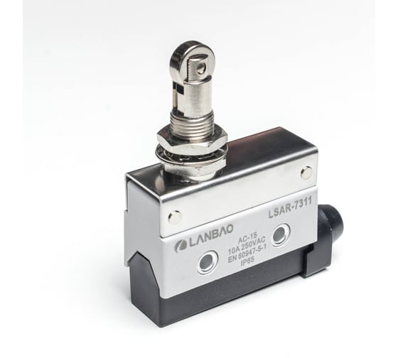 Kонцевой выключатель мгновенного действия Lanbao LSAR7-311 корпус 54x21,1x75,5 цинковый сплав,IP65,NO/NC роликовый плунжер 08-00052613 1
