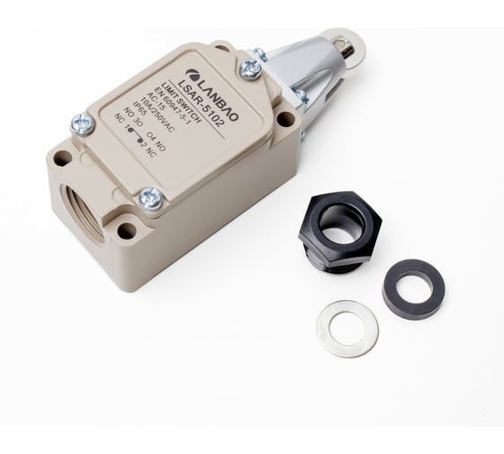 Kонцевой выключатель мгновенного действия Lanbao LSAR-5102 корпус 106x41x40 цинковый сплав, IP66, NO/NC роликовый плунжер 08-00050341 1
