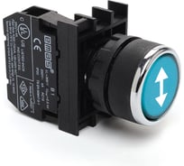 Кнопка EMAS (1НО), синий цвет, с маркировкой, серия B (250В AC, 4А), IP50 B100DMOO