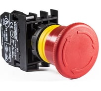 Кнопка аварийная EMAS Грибок 40мм (1НЗ), возврат поворотом, с курсором, серия B (250В AC, 4А), IP50 B200EG