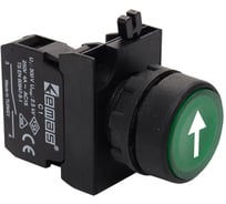 Кнопка EMAS (1НО), зелёный цвет, с маркировкой, серия CP (250В AC, 4А), IP65 CP100DYOD
