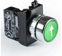Кнопка EMAS (1НО), зелёный цвет, с маркировкой, серия CM (250В AC, 4А), IP65 CM100DYOD