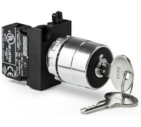 Кнопка с ключом EMAS 0-1 (1НО), возвратная, ключ извлекается в положении 0, серия CM (250В AC, 4А), IP65 CM100AA21