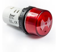 Зуммер моноблочный Emas красный цвет, с подсветкой светодиодом, 85 db, серия MB, 220В AC, IP65 MBZS220SE