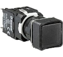 Кнопка Emas квадратная (1НО), чёрный цвет, серия D (250В AC, 1,5А), IP50 D100KDH