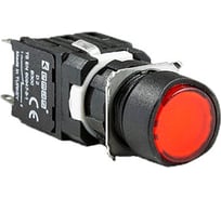 Кнопка Emas круглая (1НО+1НЗ), красный цвет, серия D (250В AC, 1,5А), IP50 D102YDK