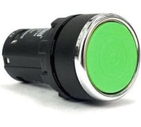 Кнопка с фиксацией моноблочная Emas (1НО), зелёный цвет, серия MB (240В, 0,3А), IP50 MB100FY