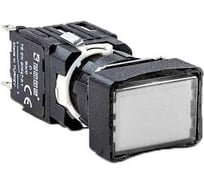Кнопка Emas прямоугольная (1НО+1НЗ), белый цвет, серия D (250В AC, 1,5А), IP50 D102DDB