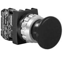 Кнопка Emas Грибок 40мм (1НО), без фиксации, чёрный цвет, серия H (30мм) (250В AC, 4А), IP50 H100MH
