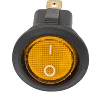 Круглая клавиша Nord-Yada 12V 20А желтая с подсветкой (3 контакта) ON-OFF (2шт в упаковке) 905478