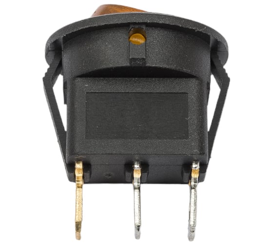 Круглая клавиша Nord-Yada 12V 20А желтая с подсветкой (3 контакта) ON-OFF (2шт в упаковке) 905478
