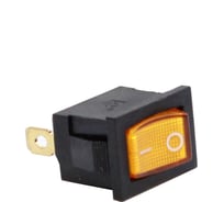 Клавиша Nord-Yada 12V 15А Mini желтая с подсветкой (3контакта) ON-OFF (2шт в упаковке) 905439