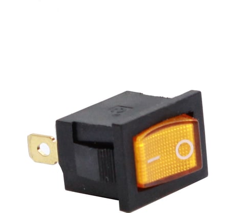 Клавиша Nord-Yada 12V 15А Mini желтая с подсветкой (3контакта) ON-OFF (2шт в упаковке) 905439