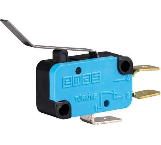 Микровыключатель Emas привод металлический рычаг (1ПК), металлический корпус (250В AC, 10А), IP20 MK1KIM4 1
