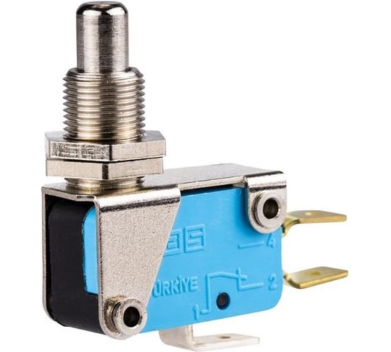 Микровыключатель Emas привод металлический плунжер (1ПК), металлический корпус (250В AC, 10А), IP20 MK1PUM9 1