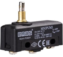 Мини-выключатель Emas привод плунжер (1ПК), пластиковый корпус (250В AC, 10А) MN2PUM3