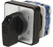 Переключатель Emas многоступенчатый шаговый 16А (0-1-2) 60гр, 1 полюс, рамка 48х48мм, 400В AC, IP54 PSA016KT132S