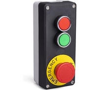 Пост управления Emas 4 кнопки, черный-серый цвет, cерия P, пластик, IP65 P41A2BE40K