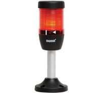 Сигнальная колонна Emas 50мм, одноцветная (красный цвет), стробоскоп FLESH, алюм. патрубок 100мм с основанием, 220В AC, IP40 IK51F220XM03