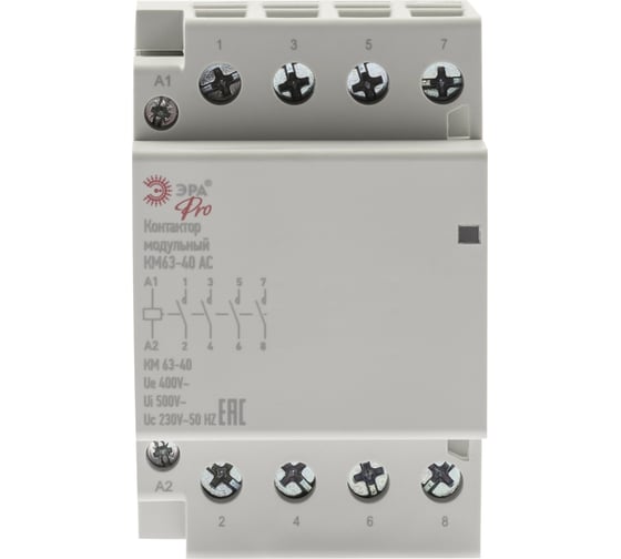 Модульный контактор ЭРА PRO NO902301 КМ6340 AC Б0049166