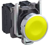Кнопка Systeme Electric XB4 желтая, с возвратом, 22 мм SE XB4BA51