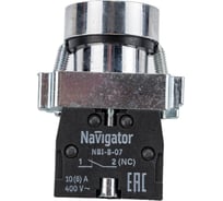 Кнопка Navigator NBI-B-08-R красная, d22мм, NC 82819
