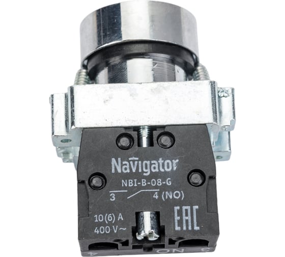 Кнопка Navigator NBI-B-08-G зеленая, d22мм, NO 82818