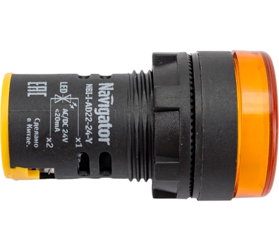 Индикаторная лампа Navigator NBI-I-AD22-24-Y желтая, d22мм, 24В AC/DC 82806 1