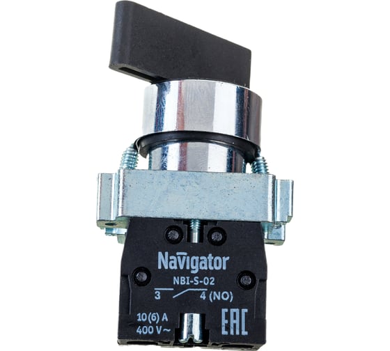 Переключатель Navigator 82 816 NBI-S-02 длинная ручка, 2P, d22мм, NO 82816