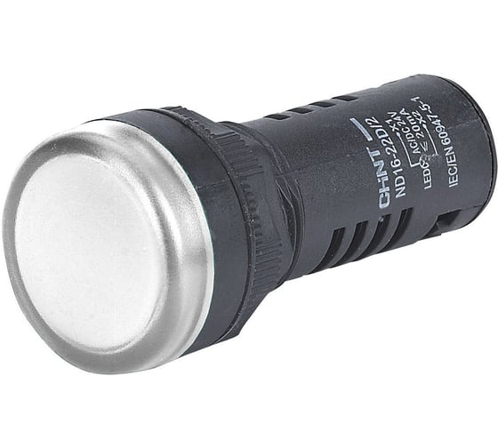 Индикатор помехозащищенный CHINT ND16-22D/4K2 белый АС 230В (R) (уп. 10 шт.) 146696 1