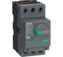 Автоматический выключатель защиты двигателя Dekraft с поворотной рукояткой, c термомагнитным расцепителем 3P 0,1-0,16A 100кA ВА-451 29130DEK