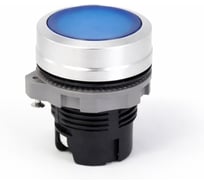 Кнопка CONTA TA22SA-PF/CB/A-5, синяя, матовая, с возможностью подсветки, металл, 22 мм (упак 5шт) 00-00013888