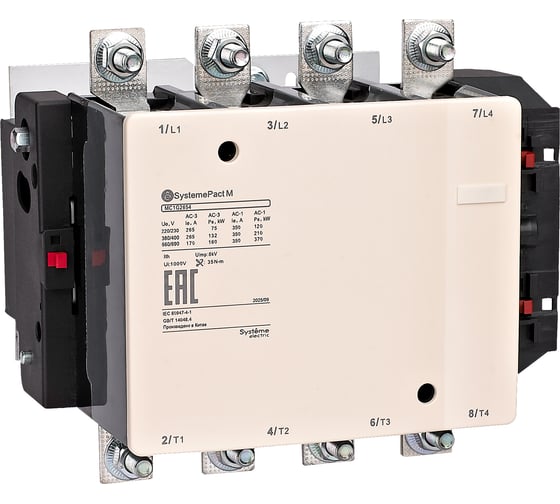 Контактор Systeme Electric MC1G 4P (4НО) AC1 200A 440В 50/60ГЦ MC1G1154R7