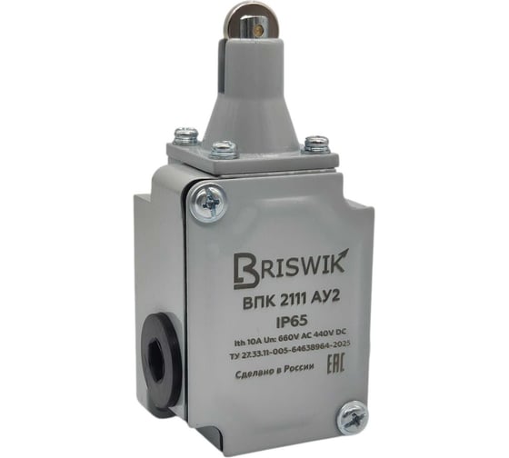 Выключатель концевой Briswik ВПК-2111Б-У2-IP67 толкатель с роликом VPK2111B.BR 1