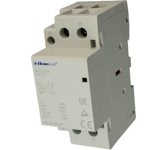 Контактор модульный ELCOMTECH MCON21B-40-11-230AC 40A 1NO 1NC 230VAC 2х модуль УТ-00038999