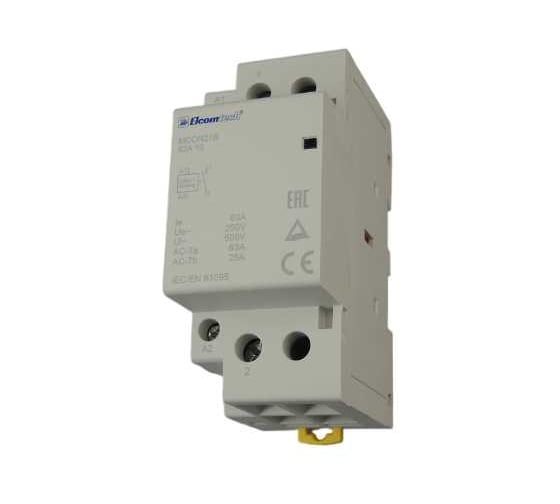 Контактор модульный ELCOMTECH MCON21B-63-10-230AC 63A 1NO 0NC 230VAC 2х модуль УТ-00038994