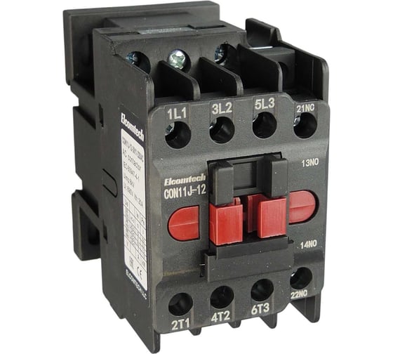 Контактор накладной ELCOMTECH CON11J-12-3011-220AC 12A 1NO 1NC 220VAC УТ-00033968