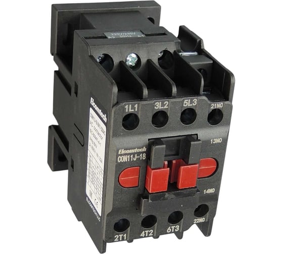 Контактор накладной ELCOMTECH CON11J-18-3011-220AC 18A 1NO 1NC 220VAC УТ-00033969